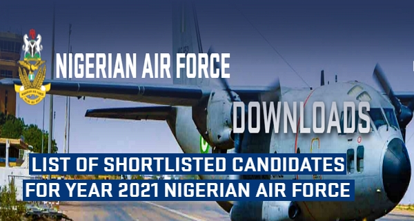 Nigerian Airforce Shortlisted Candidates 2022