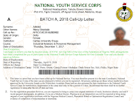 NYSC Releases 2023 Batch B Stream 1 Call-Up Letter – Print Your NYSC Call-Up Letter Here