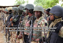 Nigerian Army Reschedule 86 Regular Recruit Intake 2023 Screening Exercise