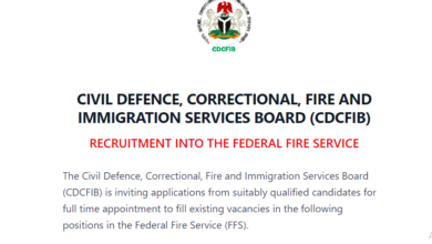 Federal Fire Service Begins Recruitment